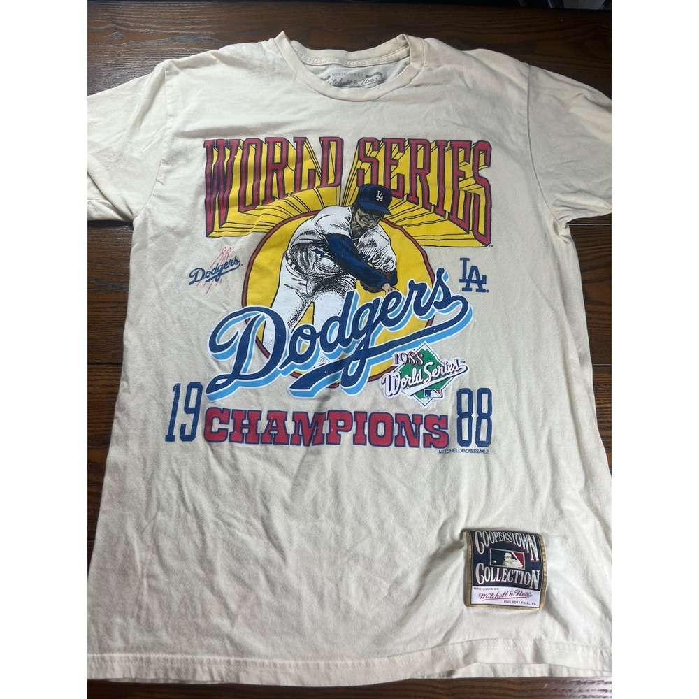 Mitchell & Ness Cooperstown LA Dodgers 1988 World Series Champions T-Shirt Sz M